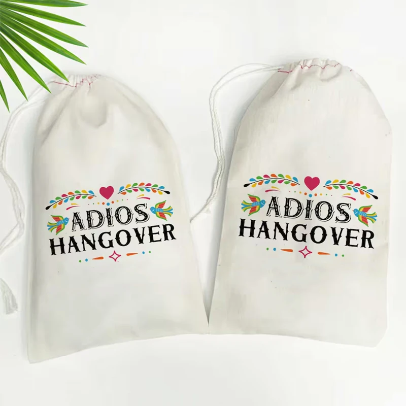 5PCS Adios Hangover Mexico Recovery Kit s tašky Bachelorette Party Svadobná svadobná sprcha nevesta, ktorá bude dievčatá