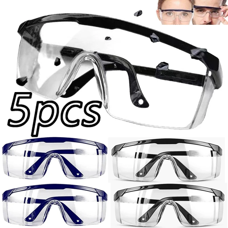 5pcs anti-splash očné ochrany práce Bezpečnostné okuliare Ochranné Ochranné okuliare Optické šošovky Rám na cyklistické okuliare Optické okuliare