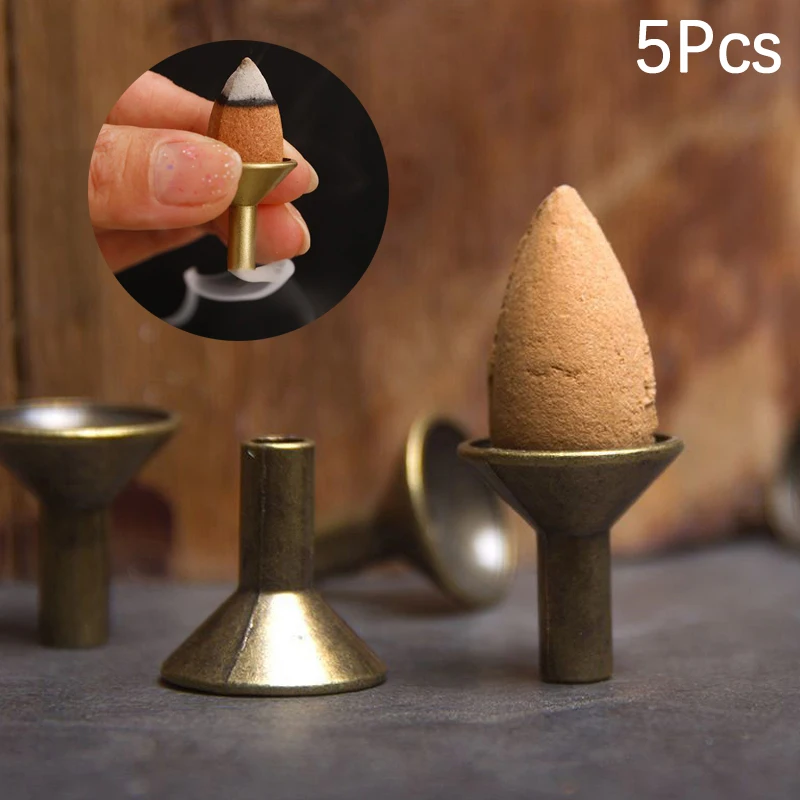 5pcs držiak na horák Coil Coil Coil Backflow Držiakery tyčinky popola Vodopád Cenzerový filter mini stimul Skladba kovu