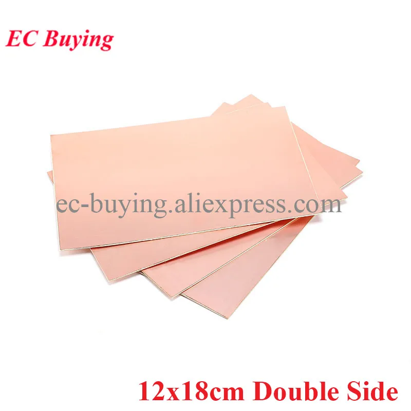 5pcs FR4 dvojitá bočná meď Clad Plate 12x18cm DIY potlačená súprava PCB Laminát obvodu dosky 12x18cm sklenená vlákno Univerzálna doska