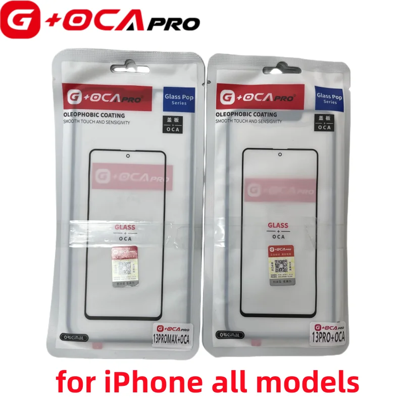 5pcs G+ OCA predný panel pre iPhone 12 13 11 14 Plus Pro Max Mini x XS XR Max Glass+ OCA LCD Touch šošovky Vymeňte