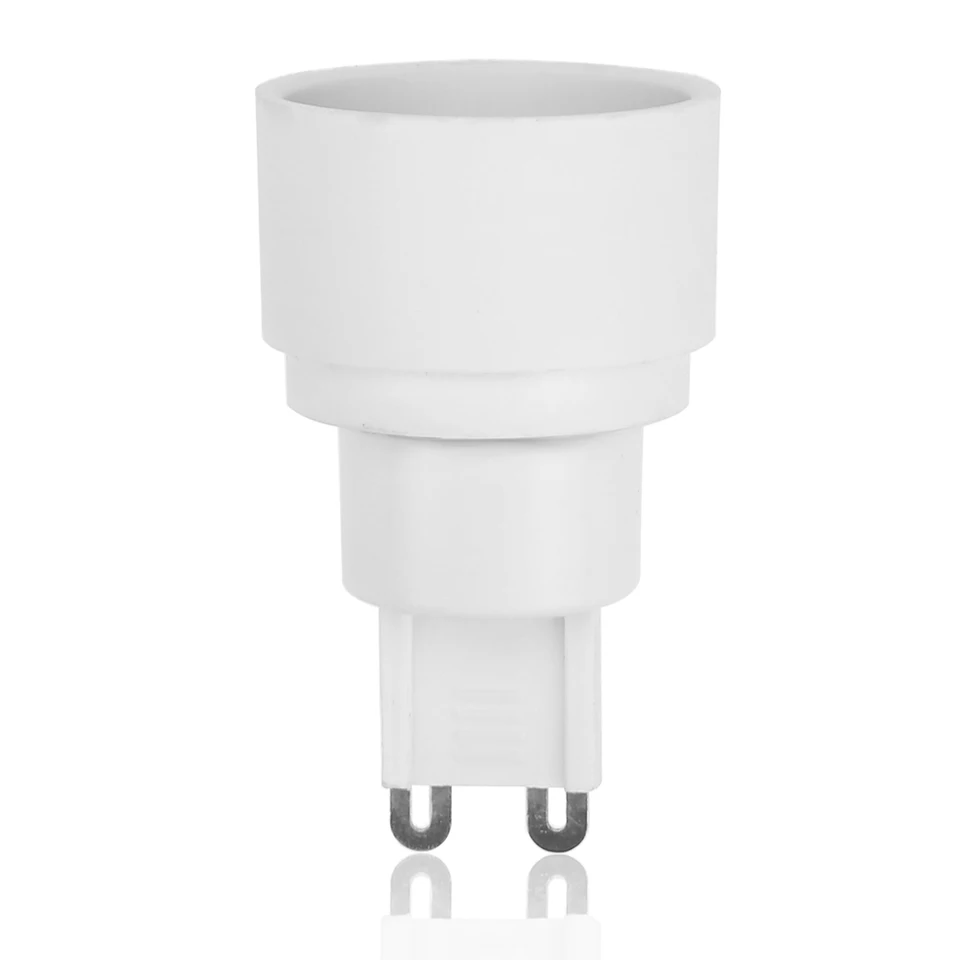 5pcs G9 až E14 LED žiarovka Base Base Držiteľ držiaka 90-240V G9 na E14 Adaptér konverzný rozsudok osvetľovacie diely biele