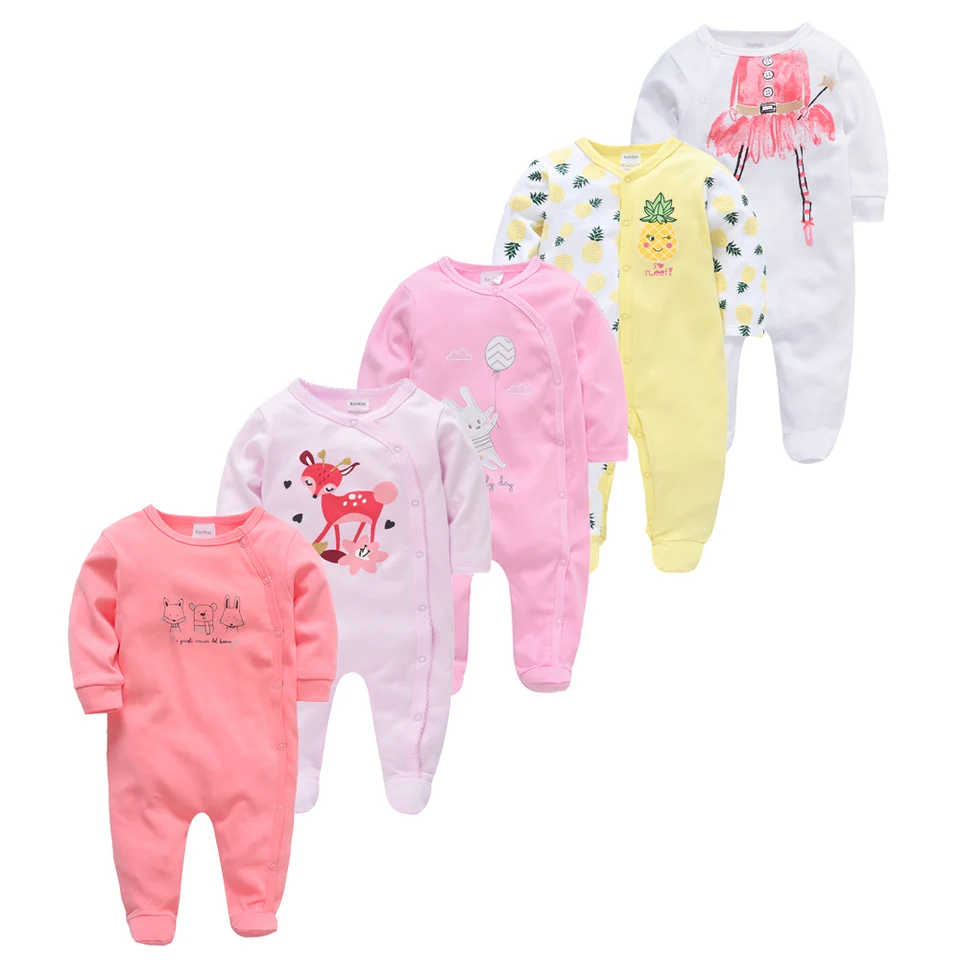 5pcs honeyzone baby pyžamy rímsky dievčenský chlapec Pijamas bebe fille bavlna Priedušná mäkká ropa bebe novorodenecká pražca dieťa pjiamas