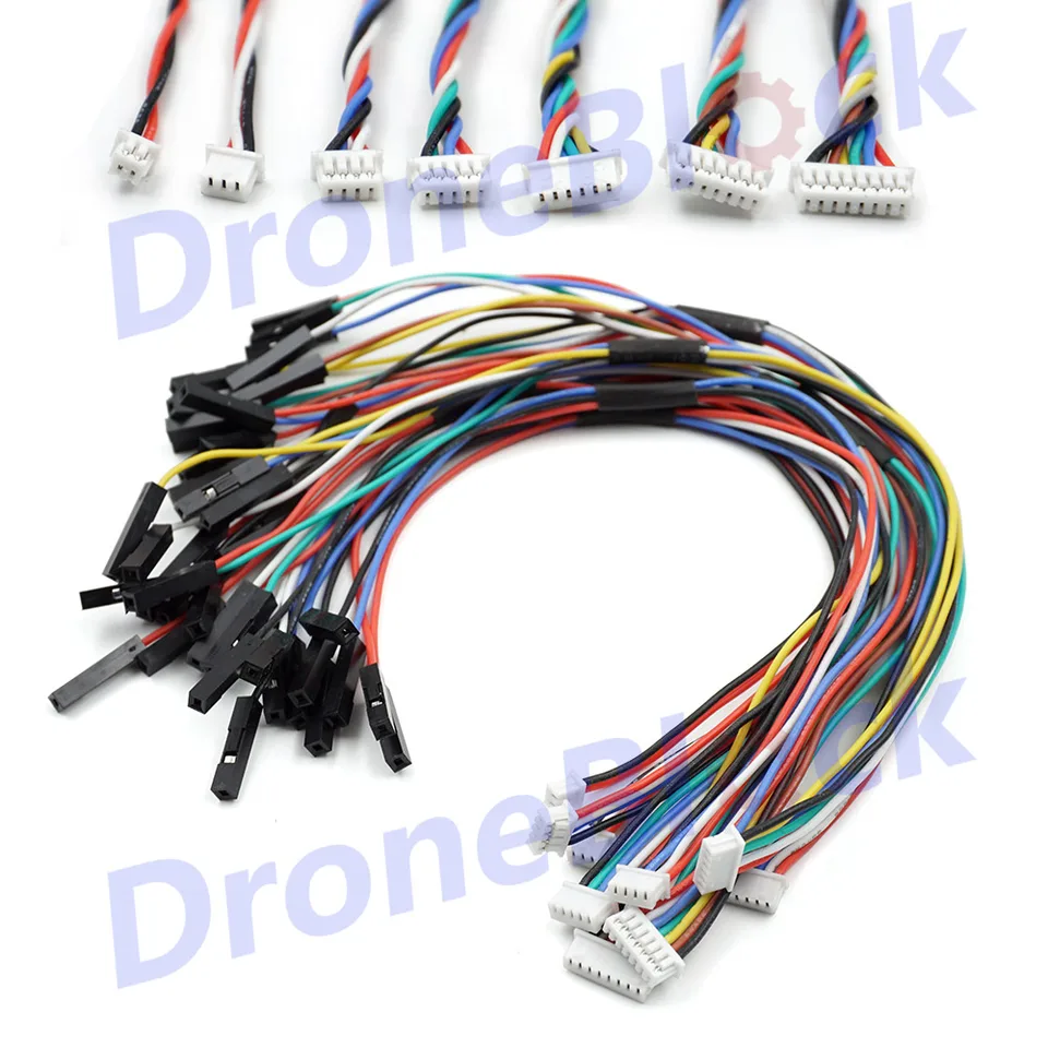 5pcs jst picoblade 1,25 mm až do DuPont 2,54 mm konektory káblov 2p až 8p pre Pixhawk 2.4.8