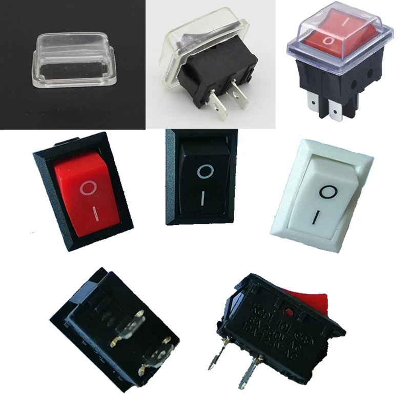 5pcs KCD11-101 3A / 250V Čierna 10 * 15 mm SPST 2PIN in / From G130 LOTOVÝ SPOJET DASHOOC ROCKER ROCKER RV HOME ATV