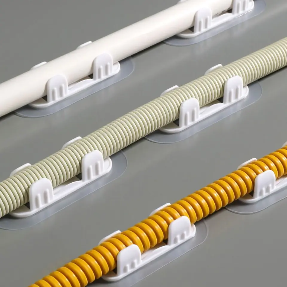 5pcs káblová hadica svorka Self-pasívna vodná trubica obruč Buckle Creative rúrka Montáž Fix biele plastové potrubie Podporné príslušenstvo