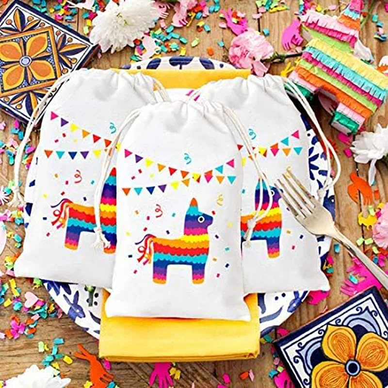 5pcs Llama Candy Tašky Mexická bábätko Kid Kid Boy Dievča 1. prvá 2. 3. 4. narodeniny Cinco de Mayo Fiesta Party Dekorácie Darček