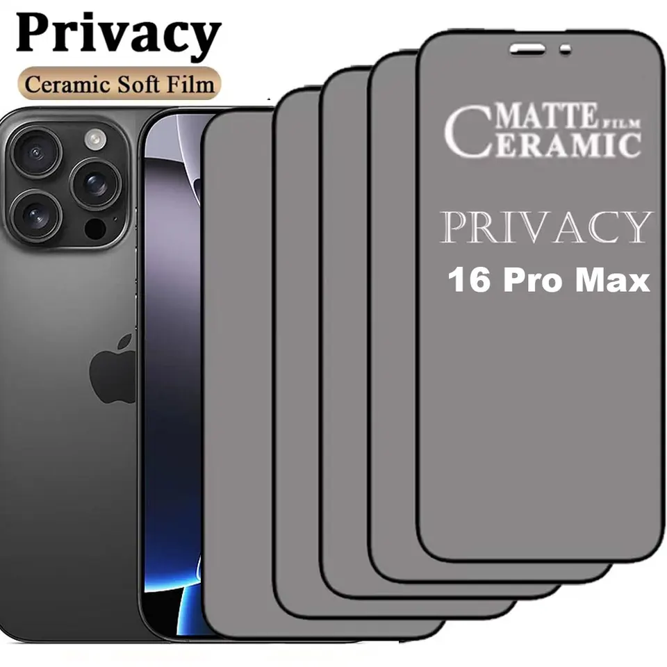 5pcs matné súkromie keramický film pre iPhone 16 15 14 11 13 12 Pro Max xs x xr SE 8 7 14 plus 12 chránič mini obrazovky nie sklo
