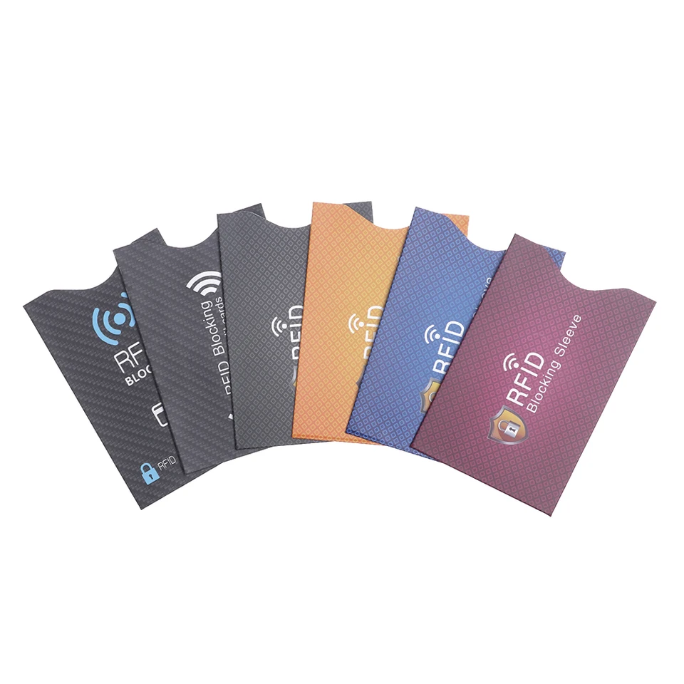5pcs Nový proti krádeži pre RFID Kreditnú kartu Chránič blokovania karty Držiteľ rukávu pokožky pokrýva puzdro na ochranu karty
