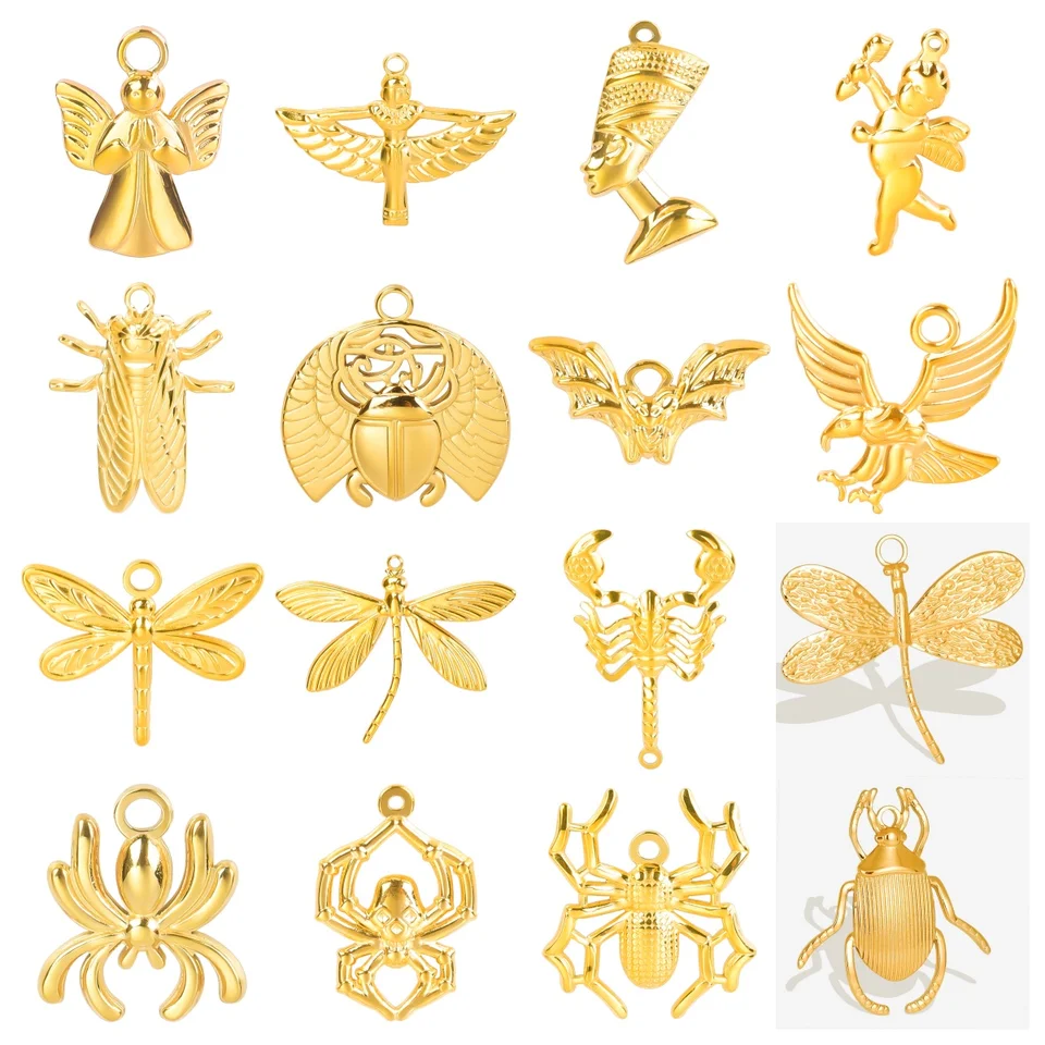 5pcs Nový staroveký Egypt mýtus viera Viera hmyz Dragonfly Angel Spider pre ženy pre ženy