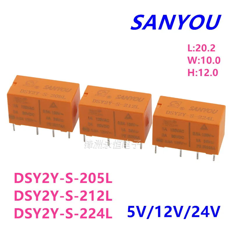 5pcs sanyou relé Dsy2y-S-205L DSY2Y-S-212L DSY2Y-S-224L 1A 8PIN KOMPATIBAL HK19F G5V-2 5V 12V 24V 4078