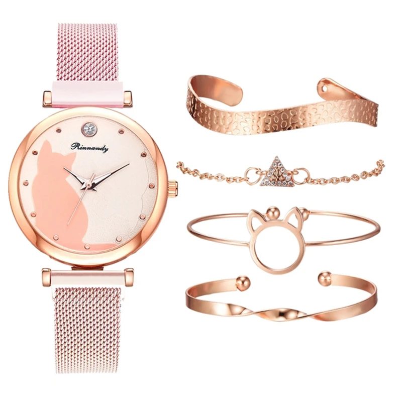 5pcs set dámske dievčatá roztomilé mačacie náramky módne náramok sada šperkov darček na náramok set náramok pre ženy mama manželka
