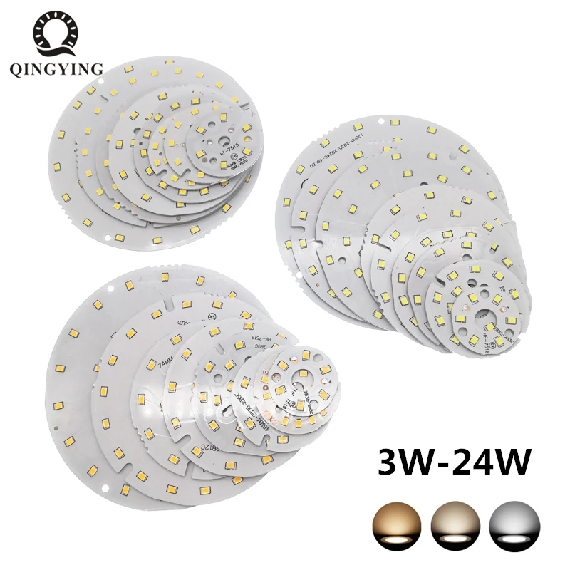 5PCS SMD2835 LED PCB LAMP PANEL 3W 5W 7W 9W 12W 15W 18W 24 W vysoký jas RA80 LAMP doska na vymenenie stropného svetla dole svetlo