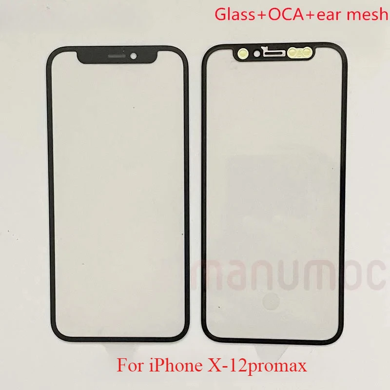 5pcs stupeň A+ predná obrazovka Vonkajšie sklo s ôsom OCA pre iPhone x xs max xr 11 pro Max 12 Mini 12 Pro Max