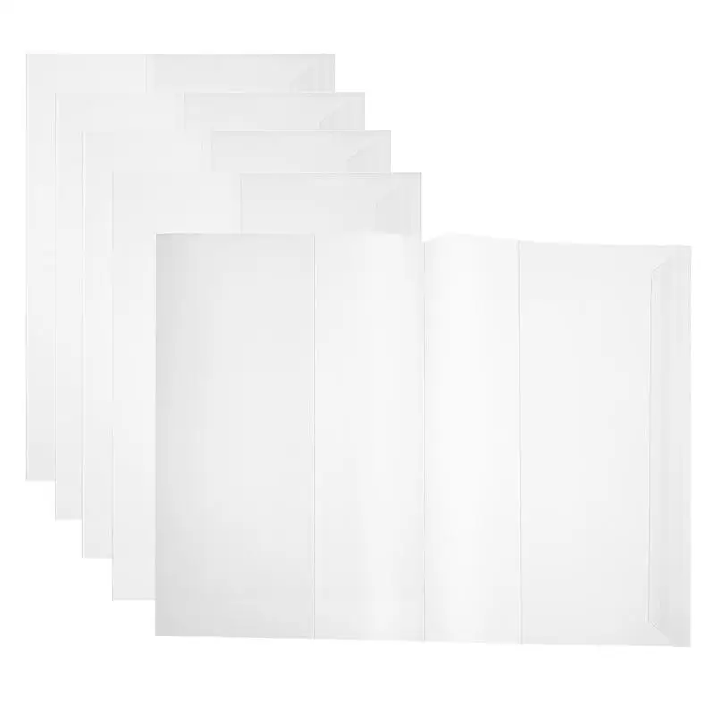 5pcs učebnica PP Poznámka Kniha pokrýva opakovane použiteľné notebook priehľadné notebook nepremokavé slipky plastové pokrývajú knihy