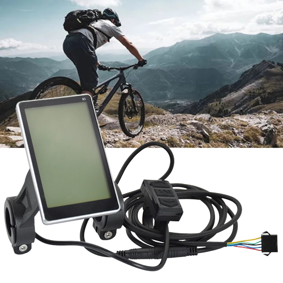 5pin E-Bike M5 LCD Displej obrazovky Elektrický skúter Speedmeter s riadiacim elektrickým príslušenstvom pre bicykle