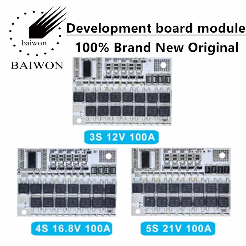 5S 4S 3S BMS 100A 21V 18V 16,8 V 12V 18650 LI-ION LMO Ternárna lítiová ochrana obvodov na ochranu obvodu BATICKÁCIE Zostatok
