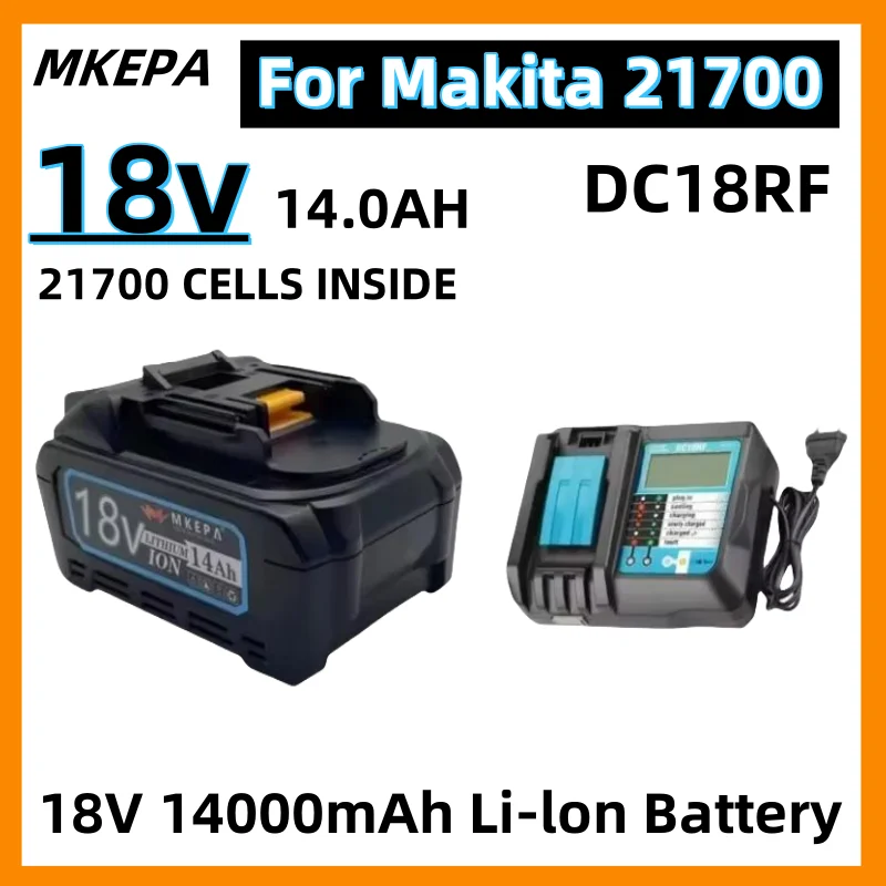 5S2P 14000MAH 21700 Originál pre Makita18V BL1830 Littium-Ion Nabíjateľný napájací nástroj batéria 21V BL1860 BL1850 BL1860B BL1840
