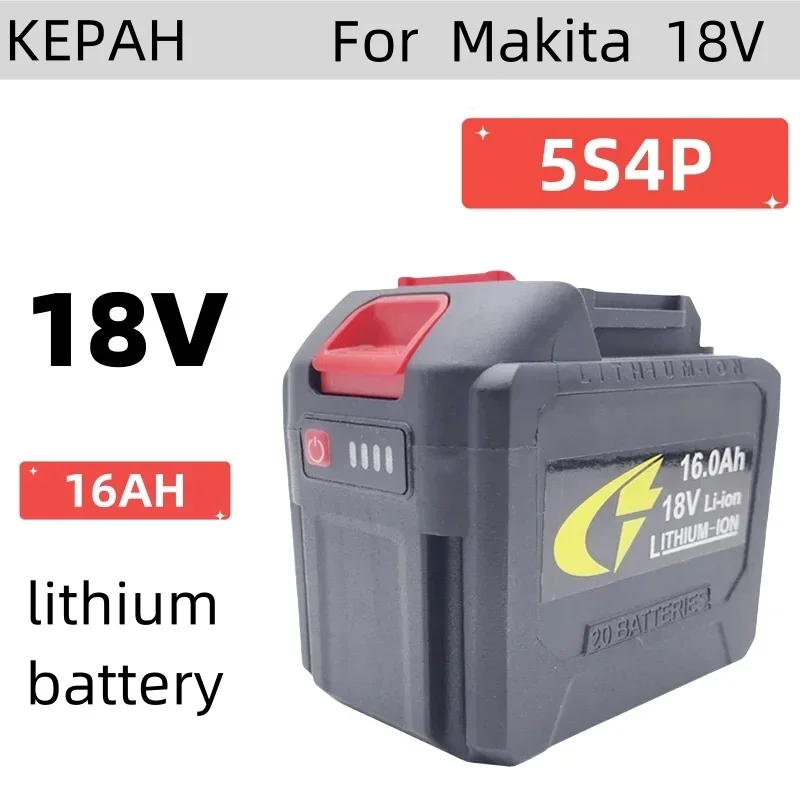 5S4P 18V Makita 18650 Lítiová batéria môže nabíjať batériu 16 000 mAh s vysokým prúdom a vysokým výbojom. Nabíjačka.