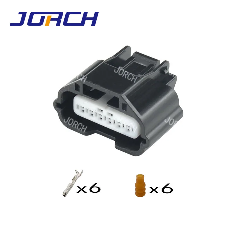 5sety 6pin Automatické elektrické zástrčky Vodotesný konektor ženského zväzku drôtu 7287-1380-30