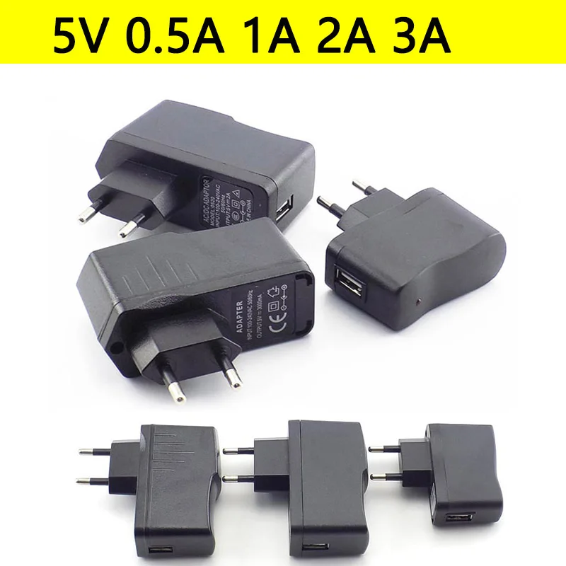 5V 0,5A/1A/2A/3A 3000MA DC USB Charger Micro USB Nabíjací port napájacieho adaptéra Dodávka pre LED pásové svetlá Telefón US/EÚ