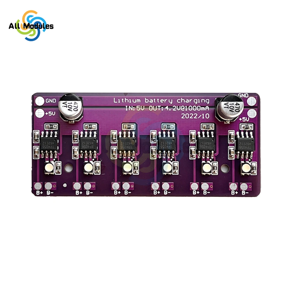 5V 1A Modul nabíjania 4056 18650 Lítiová nabíjačka nabíjačku nabíjačku nabíjačku Integrovaná doska PCB