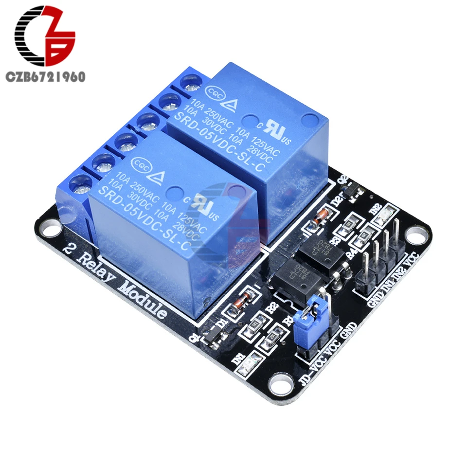 5V 2 kanálový reléový modul nízka úroveň spustený dvojcestný 2CH relé s expanziou optocouplerov pre Arduino ARM PIC AVR DSP