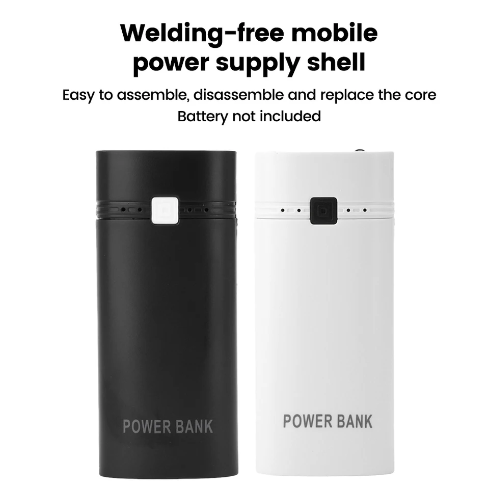 5V 2A DIY 2x18650 Sada Power Bank Box Súprava proti spätnému pripojeniu typu C Micro USB porty plastové puzdro prenosné nabíjačku batérií