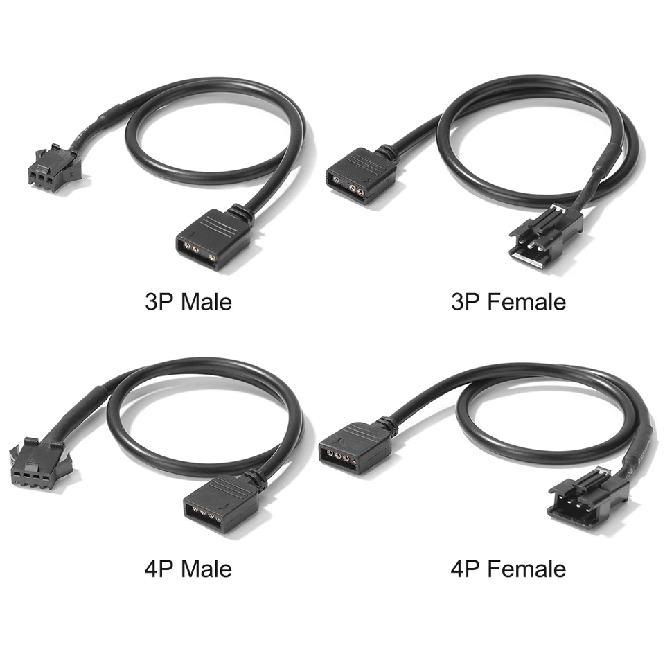 5V 3 PIN / 12V 4 PIN PIN pre konverzný kábel Adaptér RGB pre počítač PC počítač LED Svetlo SM SM DREJNA LINK LINE CONFERTER 30 cm
