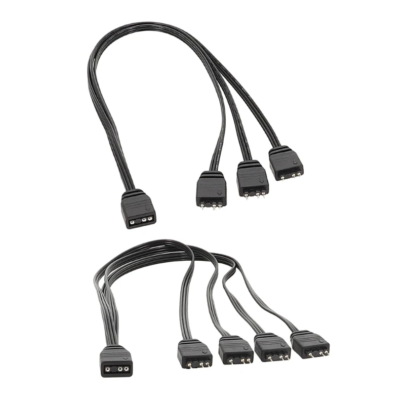 5V 3 PIN ARGB Splitter Cable 3pin Adreabilne Adreation RGB Splitter Extension a rozširujte svoje adresovateľné ventilátory LED prúžkov