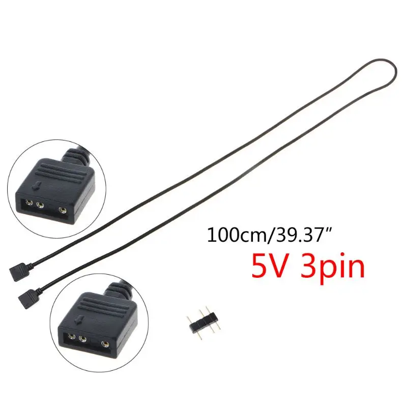 5V 3 PIN RGB konektorový náboj RGB Splitter Cable pre počítačový podvozok