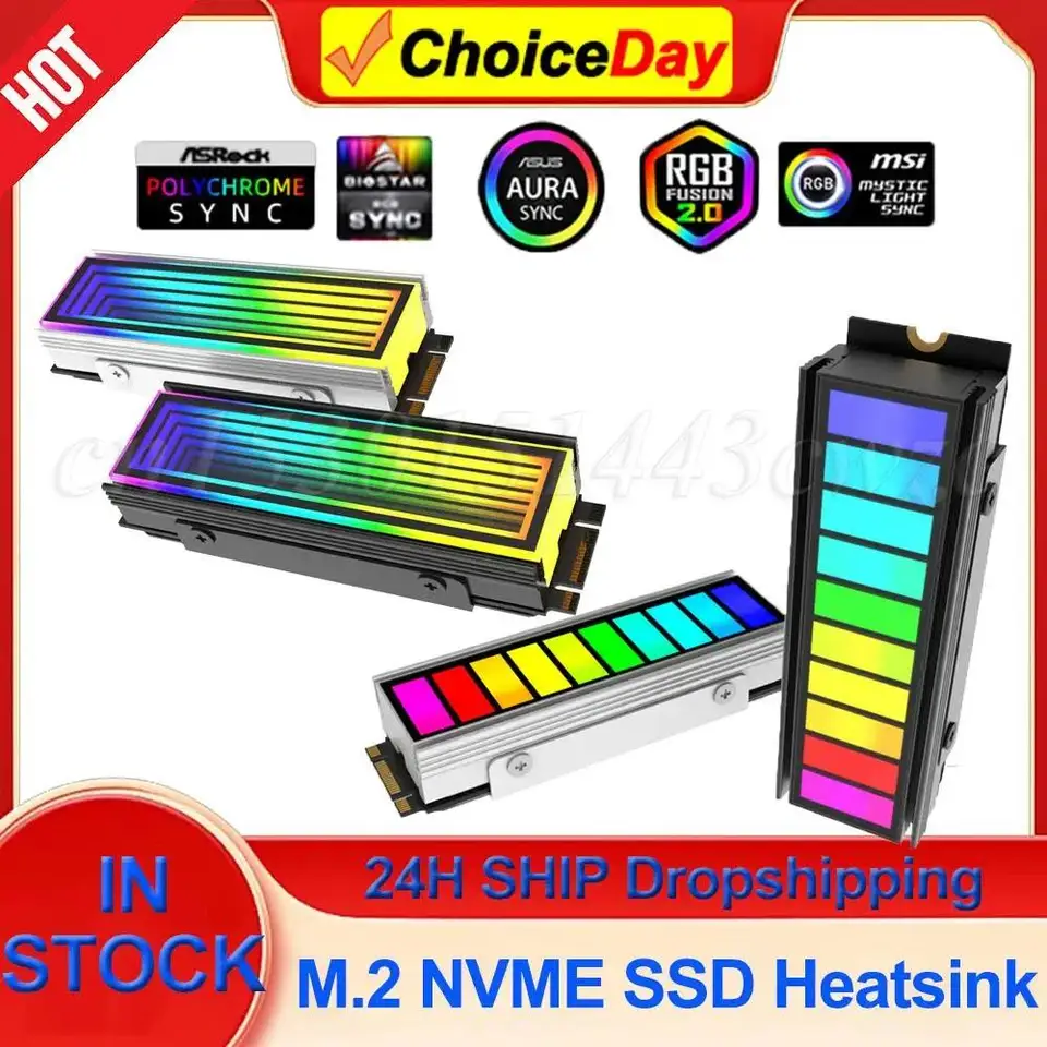 5V 3Pin ARGB Sync Computer 2280 SSD M2 Radiator PC RGB M.2