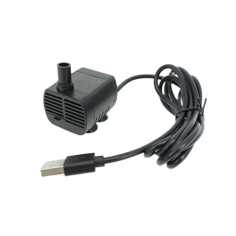 5V USB Mini vodné čerpadlo FISH Nádrž na fontánový akvárium filter s nízkym hlukom bez kefiek Motor ponorky pre mačku Dispenser Pet U