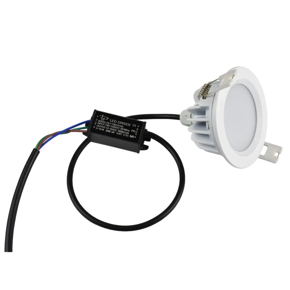 5W 7W LED Downlight 90 mm 3,5 palca, veľkosť otvoreného otvoru 80 mm 3inch AC 85-265V IP65 pre vonkajšiu kúpeľňu Sauna Room Stropné svetlo