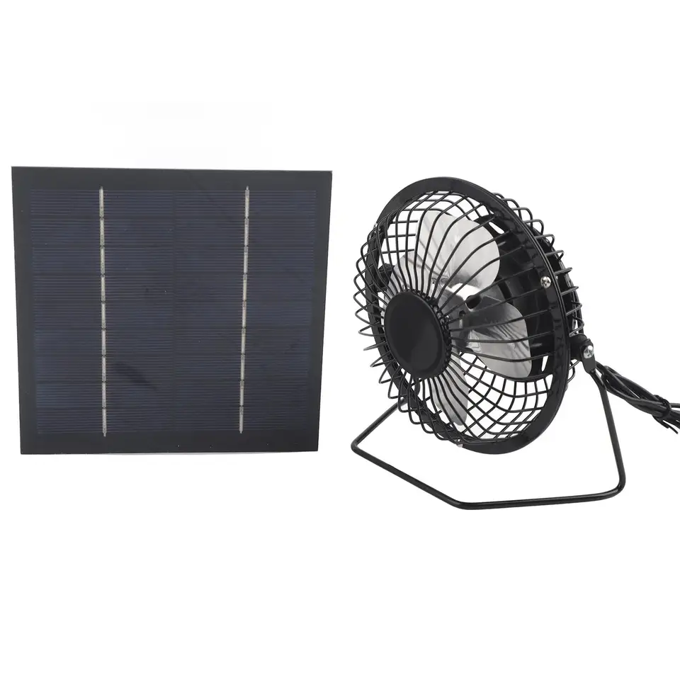 5W mini solárny panel a prenosný chladiaci ventilátor pre skleník - ekologické fotovoltaické napájacie riešenie