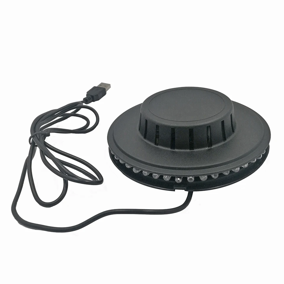 5W USB RGB Zvukové svetlo aktivované otáčanie disco LED gule Party Party Par Lights Aktivovaná lampa LED LED dióda Disco Sound Sound Strobe Lamp
