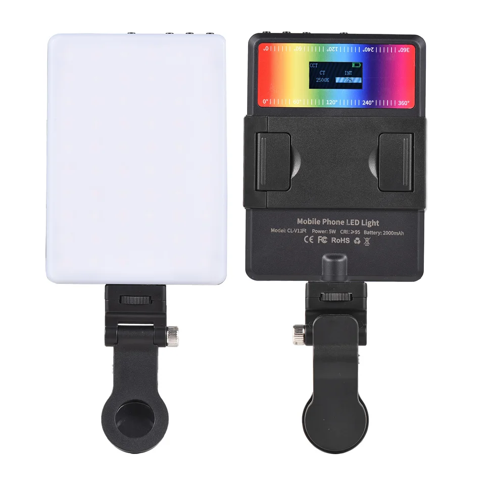 5W vreckové LED VIDEO LIGHT Vlog Light Stlmiteľné so 78 LED korálkami 2000 mAh batéria pre živé vysielanie štúdia Comercial Photography
