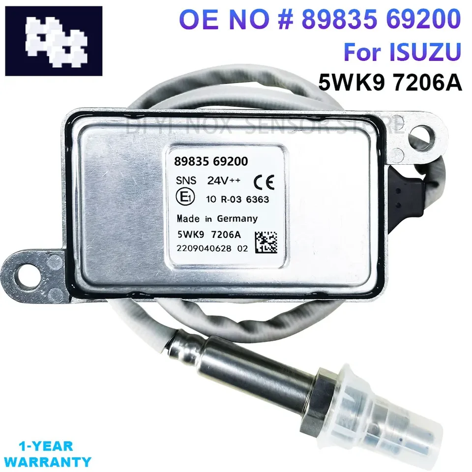 5WK97206 5WK9 7206 8983569200 89823-69200 Pôvodný nový senzor oxidu dusíka NOX 24V pre diely kamiónu Isuzu