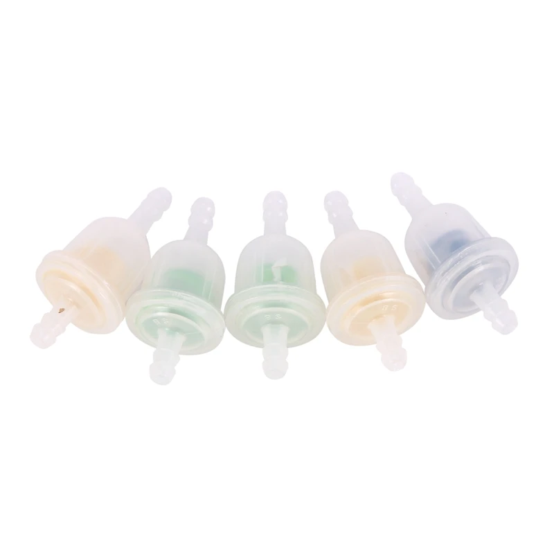5x plastový palivový filter 3 mm I/d x 5,5 mm o/d pre mini nečistoty moto bicyklov náhodná farba