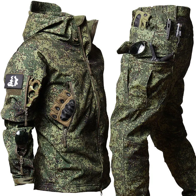 5xl viac farieb Zhustená zimná práca zimná práca žralokovská búrka s kapucňou zamatové turistické odevy rybárske súpravy