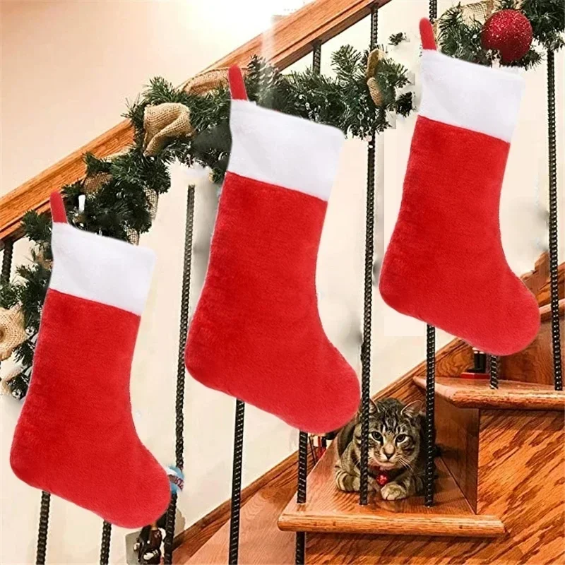 6/11ks vianočné pančuchy Santa Claus ponožka darček pre deti Candy vrecko vianočné stromy visiace ozdoby Nový rok dekorácie večierkov