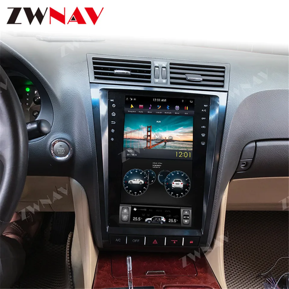 6+128G Android 13 pre Lexus GS GS300 GS350 GS400 GS430 GS450H Vertikálna obrazovka Rádio Car Multimedia Player Stereo GPS navigácia