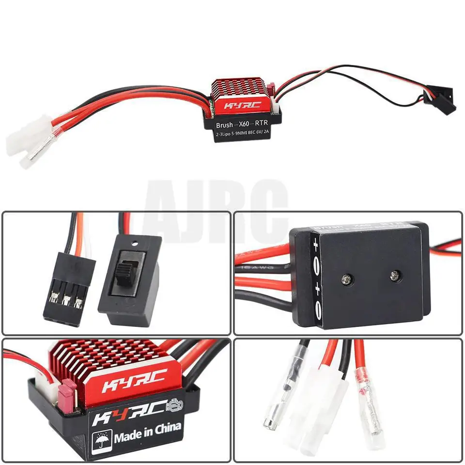 6-12V 180/320A ESC Vodotesný kefovaný ovládač rýchlosti motora pre axiálne SCX10 RC Loď a loď RC CAR