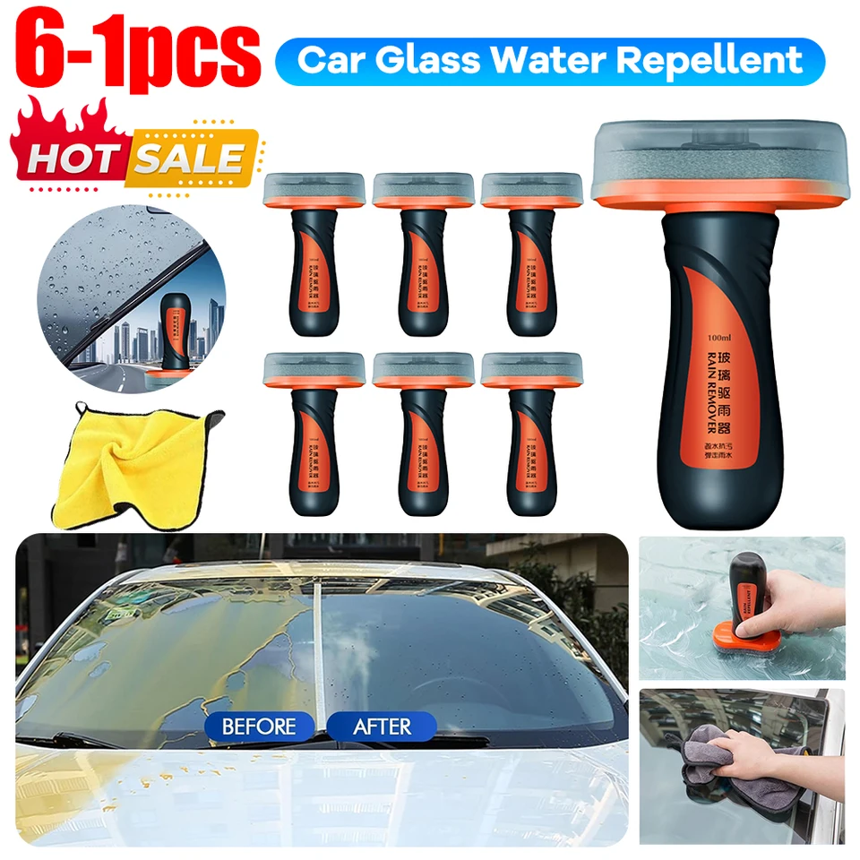 6-1PC Soft99 automobilový sklenený sklenený vodný odpudzovač Čistiteľ výkonný automatický sklenený olej Film Remover Anti Rain Fog Coating Act 100 ml