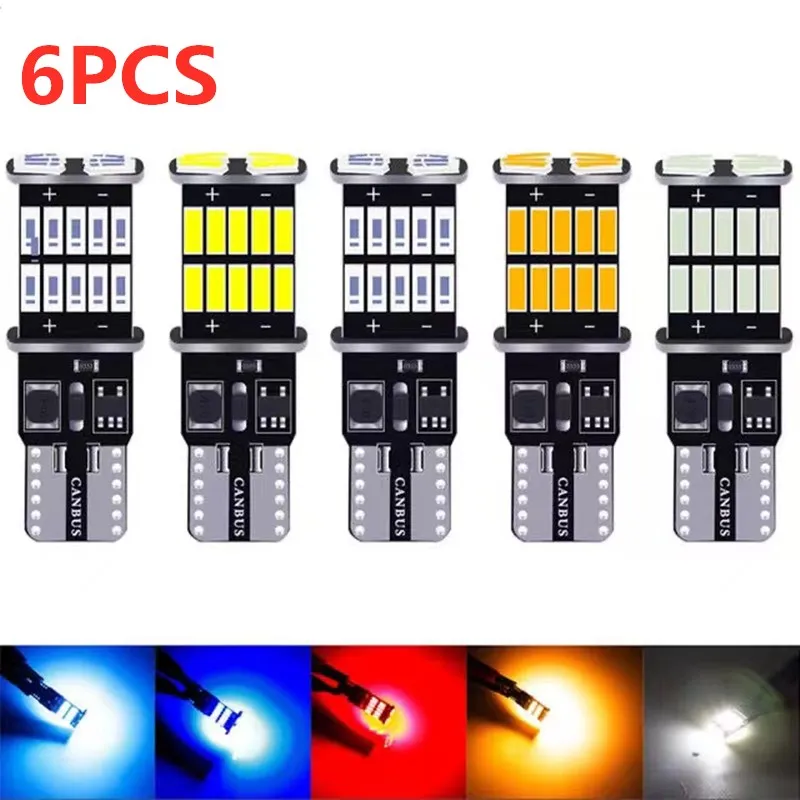 6/2x T10 W5W CANBUS Auto LED žiarovka pre BMW Mini Cooper R56 R53 E90 E46 F20 F10 E39 Z4 Interiér Dome Light Svetlo Lamp Parkovacie svetlo