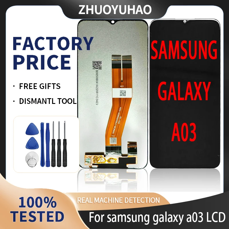 6,5 '' LCD displej pre Samsung Galaxy A03 LCD náhradný displej dotykovej obrazovky pre zostavu digitátora obrazovky Galaxy A03 LCD