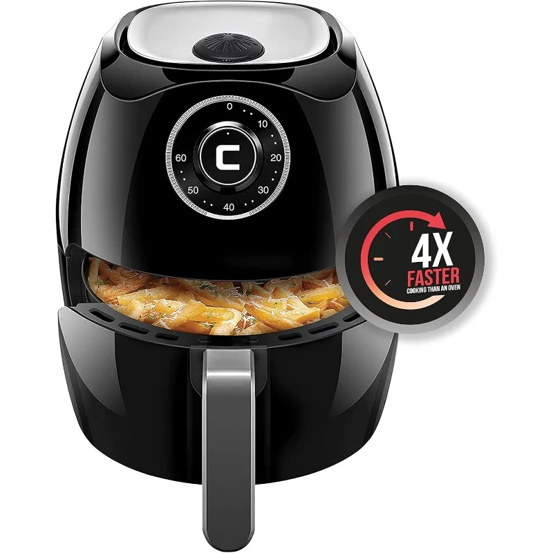 6,5 quart vzduchová friky rúra s plochým košom šetrením priestoru, horúcim letenkom oleja so 60 minútovým časovačom a automatickým vypnutím, bez BPA