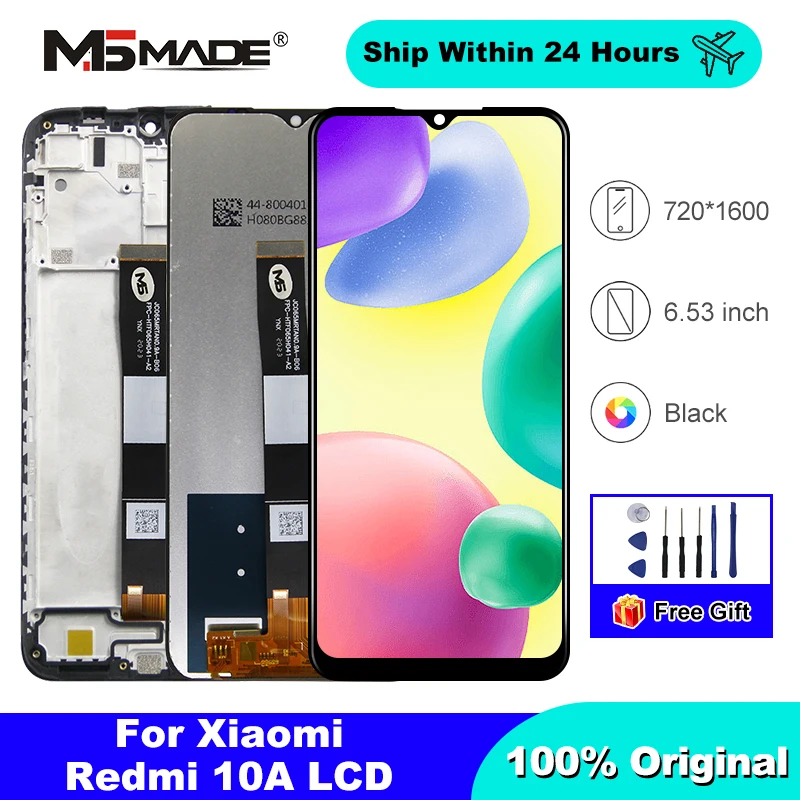 6.53 '' pre Xiaomi Redmi 10a 220233L2C 220233L2G LCD Digitálna dotyková obrazovka s výmenou rámca za Redmi 10a