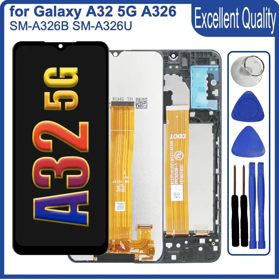 6.5''AMOLED DISPLES pre Samsung Galaxy A32 5G A326 LCD DISPLEY NÁKLADOVÁ NÁROZKAJÚCE SCRESA PRE SAMSUNG A32 5G SM-A326B A326F A326U