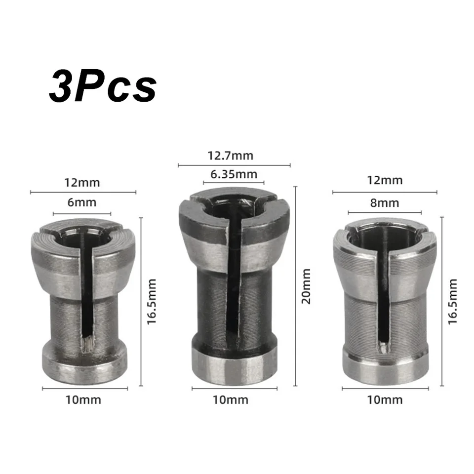 6/6.35/8 mm Collet Chuck Adapter Engrabírovanie strojového stroja Elektrický smerovač frézka Rezač